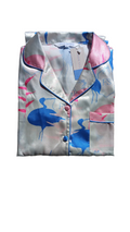 'Four Sisters' printed luxurious satin pyjama set