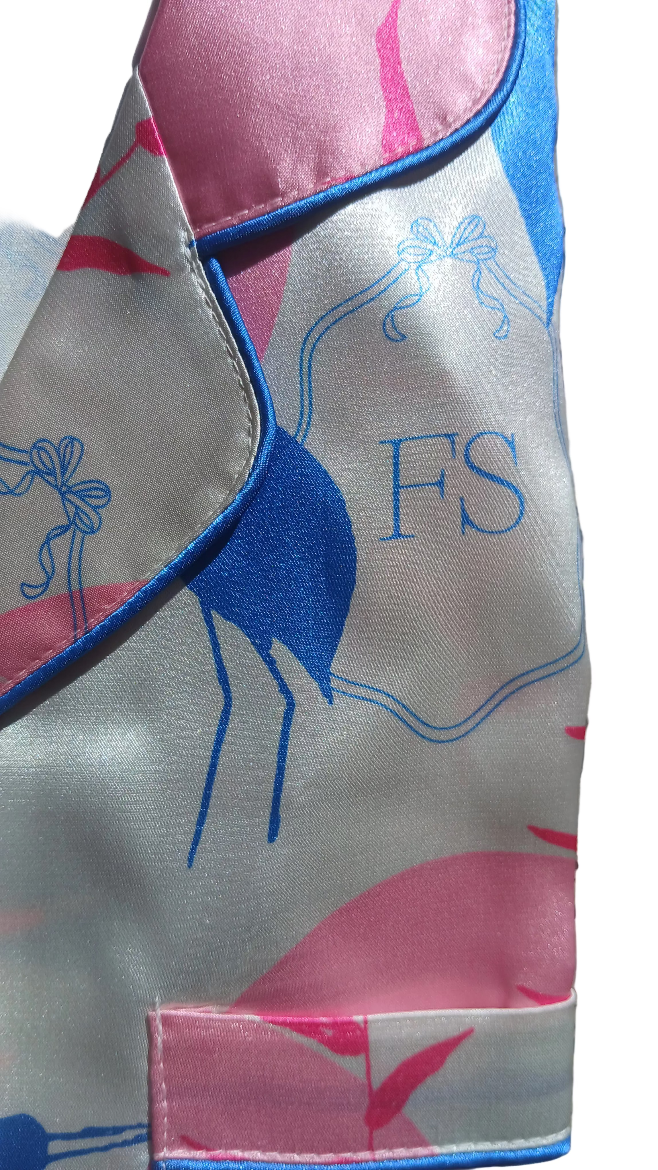 'Four Sisters' printed luxurious satin pyjama set