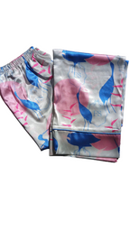 'Four Sisters' printed luxurious satin pyjama set